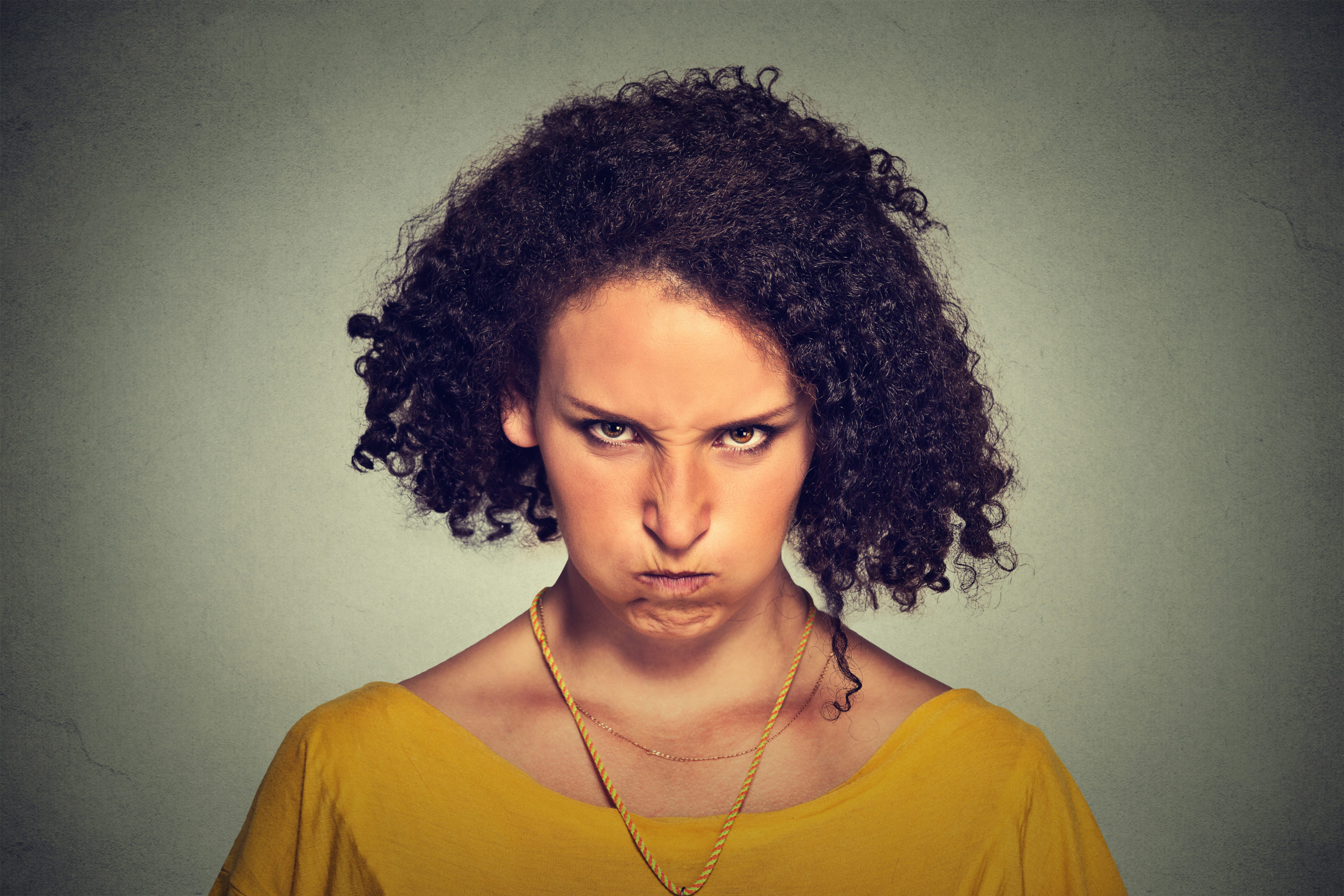 Closeup,Portrait,Of,Angry,Young,Woman,,Nervous,,Upset,,About,To